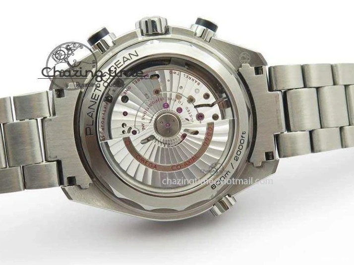 0412 Planet Ocean Master Chronometer Chrono SS OM 1:1 Best Edition Gray Dial On SS Bracelet A Reliable 8180